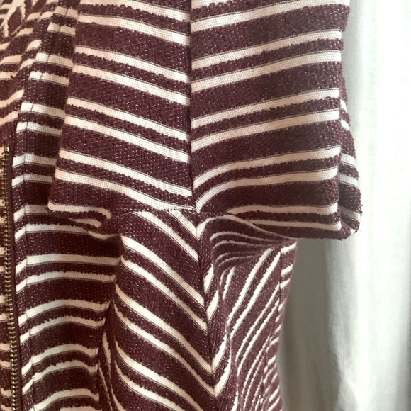 Lucky Brand Striped Jacket With Asymmetrical Zipper Size Medium - Picture 9 of 14